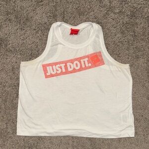 Nike racerback cropped tank top